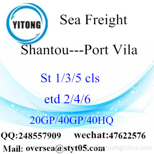 Transport maritime de mer Shantou Port vers Port Vila